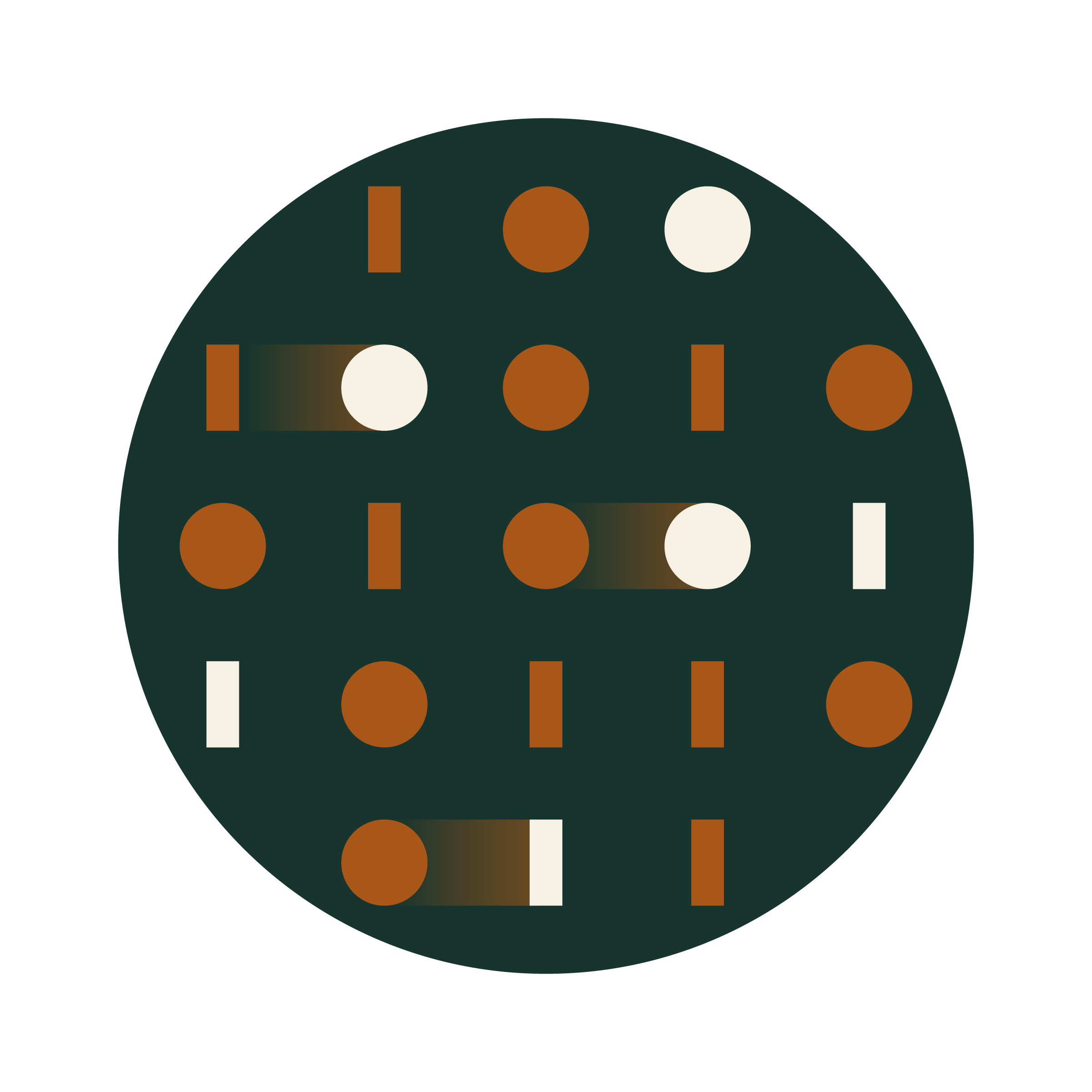 Data icon, shapes inside circle