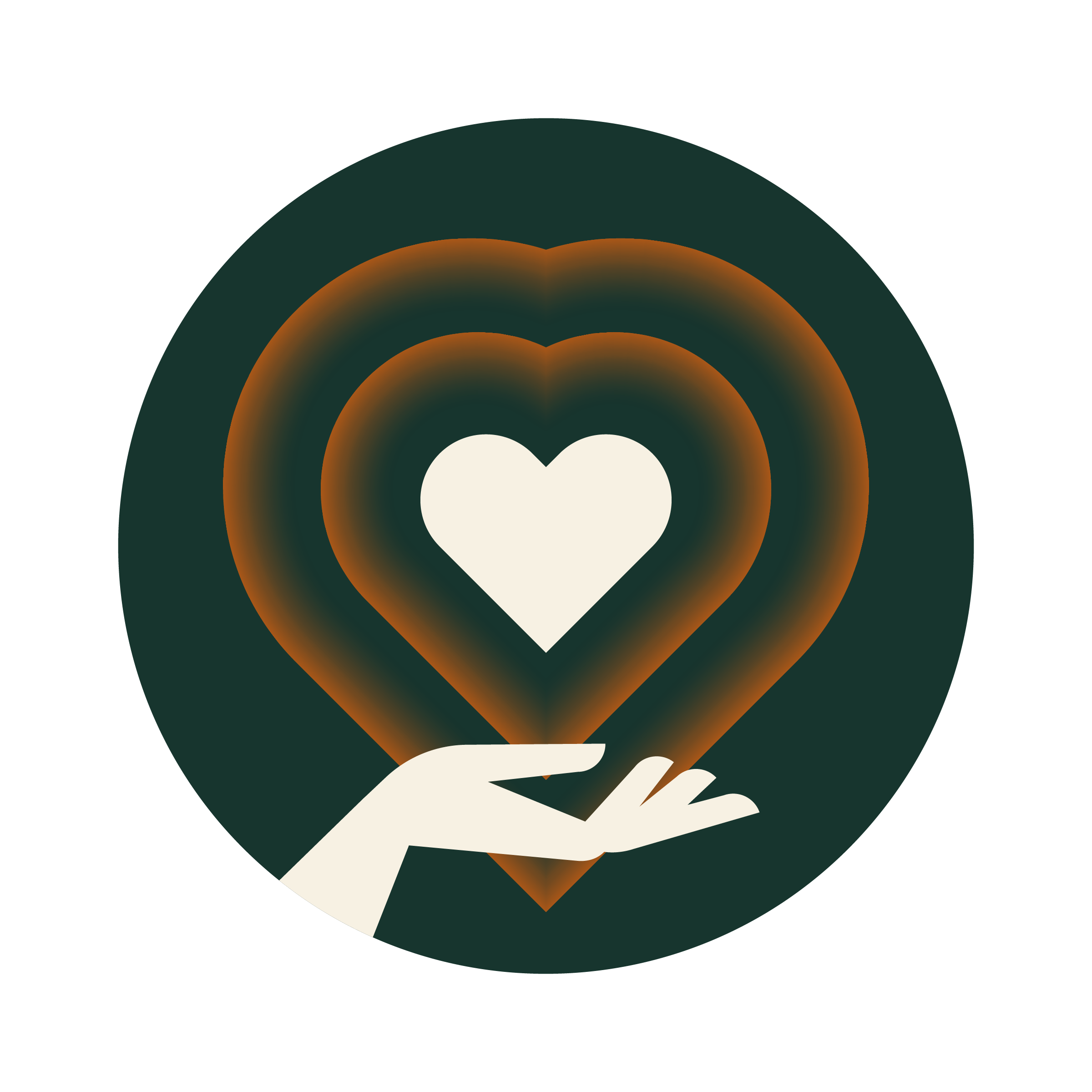 Soul icon, hand holding a heart